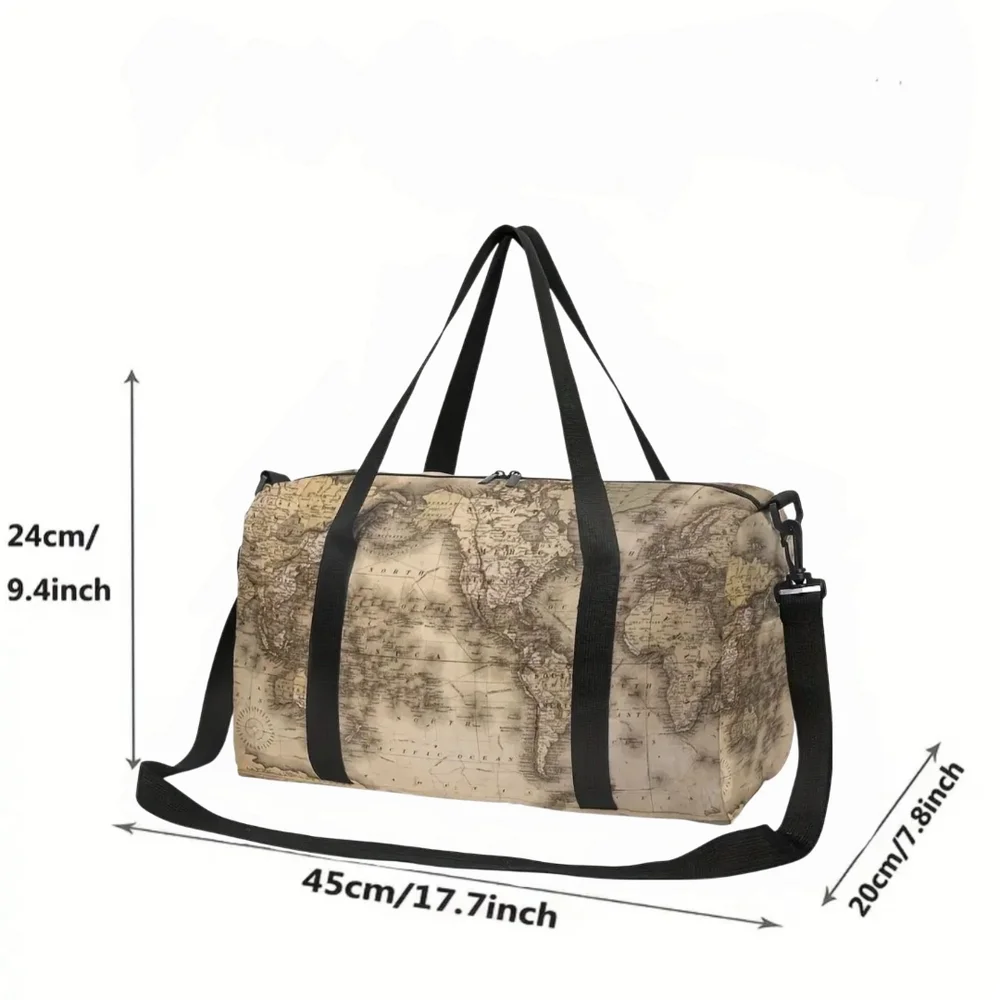 World Map Durable Duffle Bag Polyester Unisex